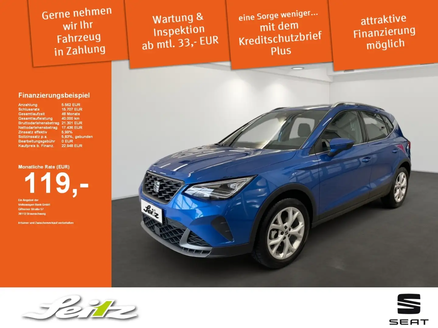 SEAT Arona 1.0 TSI FR *SITZH*PDC*NAVI* Azul - 1