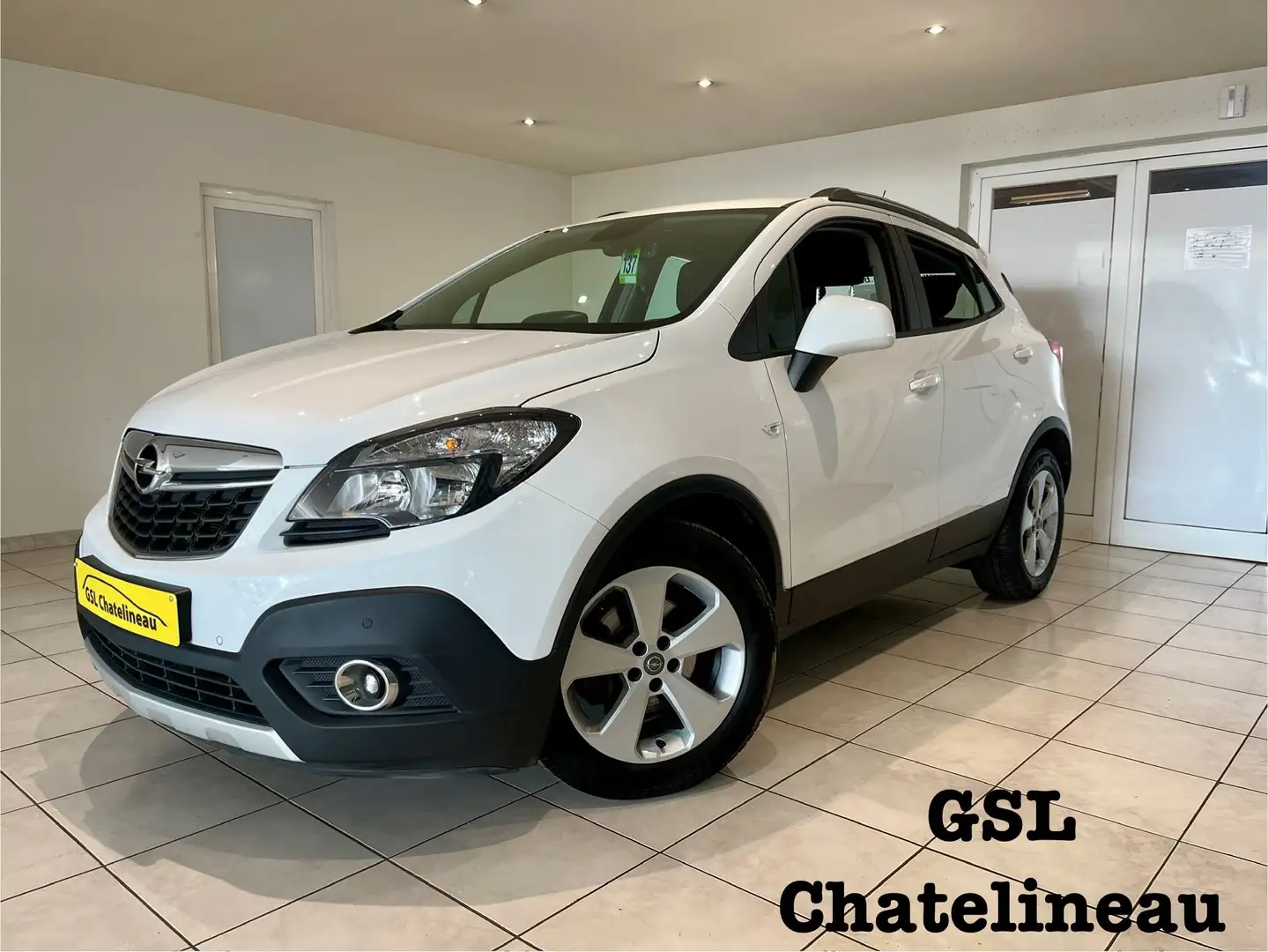Opel Mokka 1.4Turbo 140cv blanche GPS/Airco/Cruise/Capteur Weiß - 1