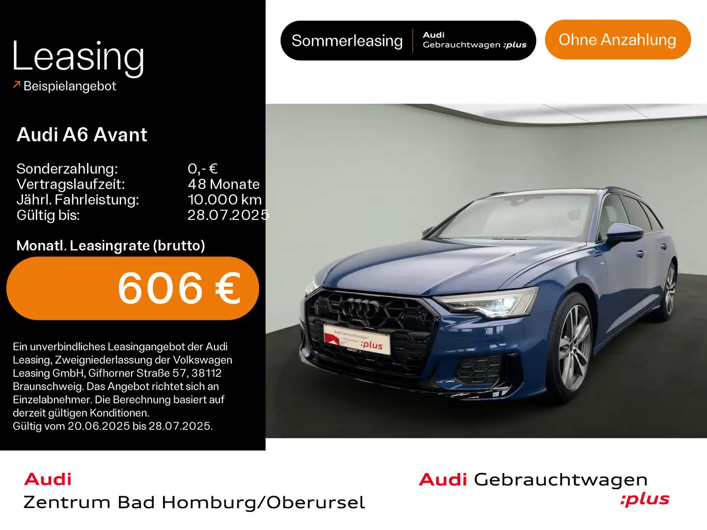 Audi A6 Design 50 TDI quattro S line*Navi*Matri Blau - 1