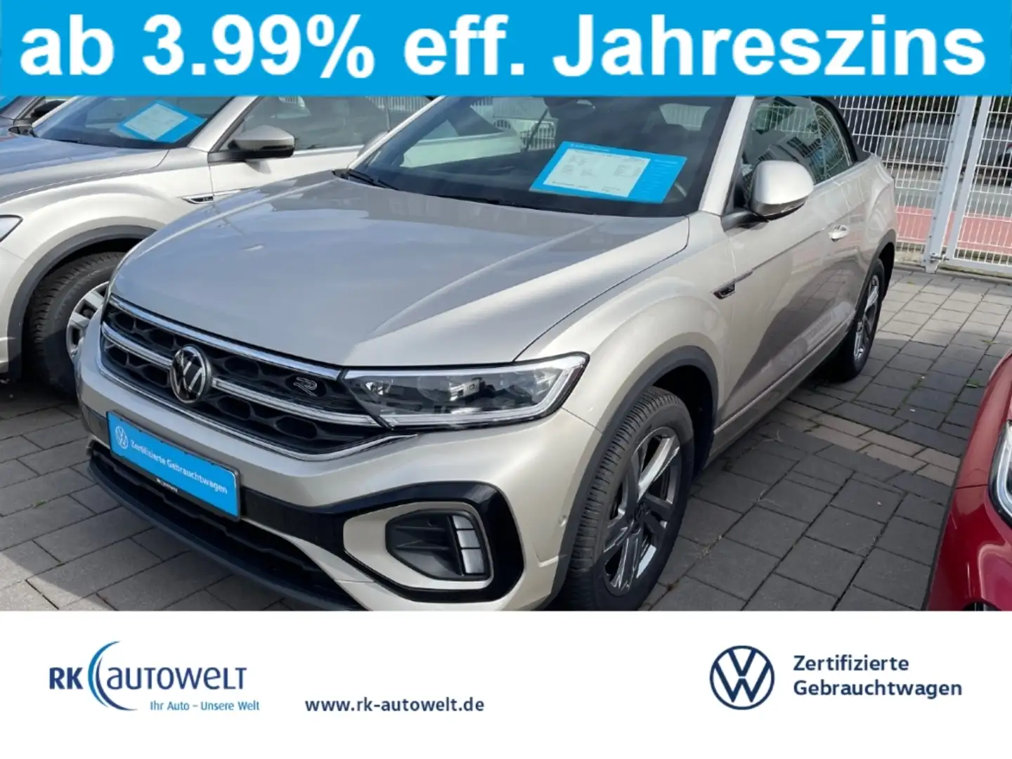 Volkswagen T-Roc Cabriolet R-Line 1.5 TSI Navi LED ACC Apple CarPla Silber - 1