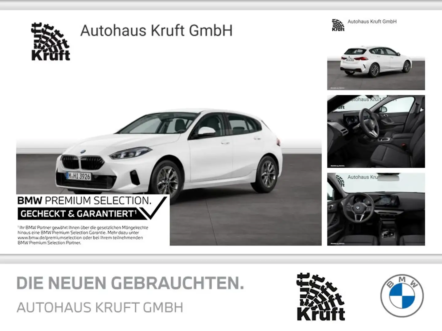 BMW 120 AUTOM+NAVI+LED+KAMERA+SITZHZ Weiß - 1