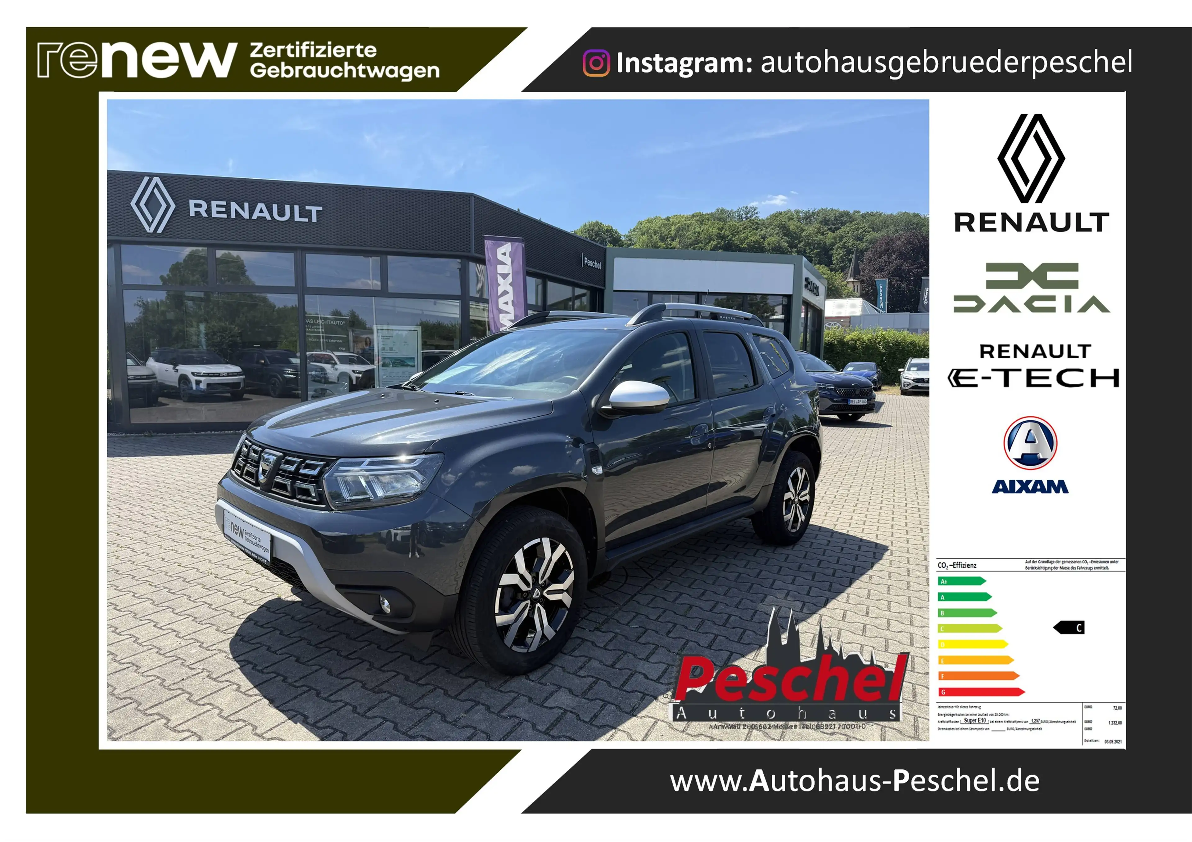 Dacia Duster Prestige TCe150 EDC Kamera 17" Alu SHZ Navi AZV