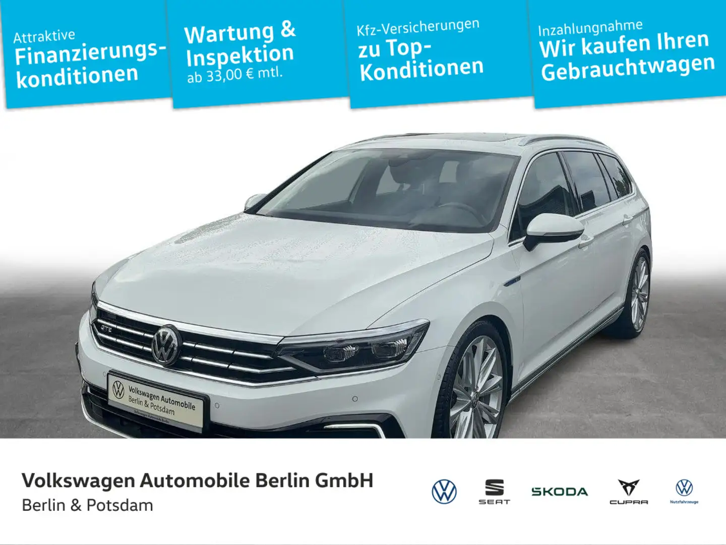 Volkswagen Passat Variant GTE 1.4TSI DSG STHZG P-DACH AHK Blanc - 1