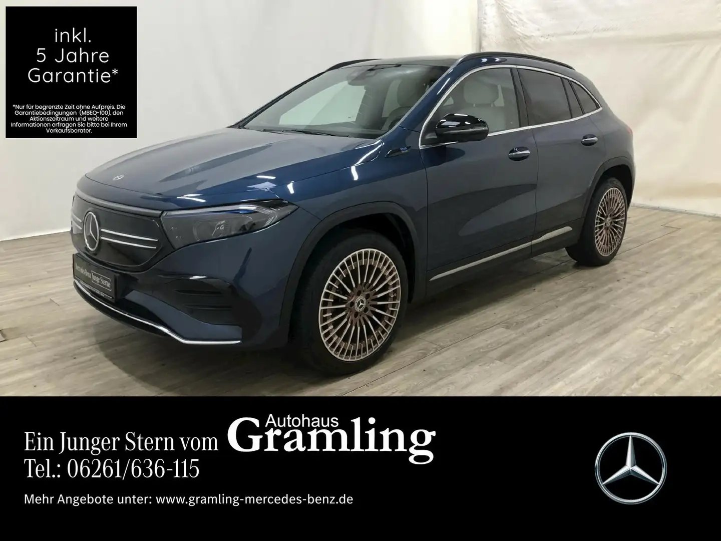 Mercedes-Benz EQA 250 Edition 1 Pano*AHK*Distr*360°*HUD*Burmes Bleu - 1