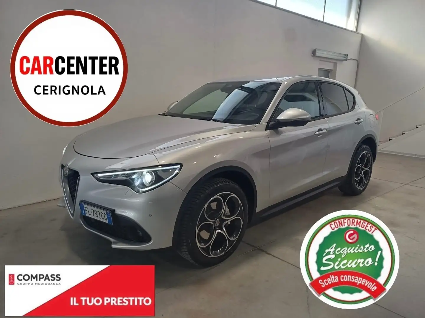 Alfa Romeo Stelvio Stelvio 2.2 Turbodiesel 210 CV AT8 Q4 Super Argento - 1