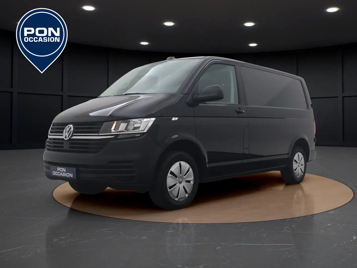 Volkswagen T6.1 Transporter 2.0 TDI 110 PK L1H1 26 Trendline / Airco / Elek.pa Zwart - 1