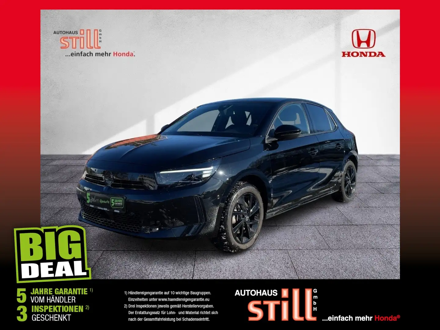 Opel Corsa F 1.2 Turbo GS ACC+LED+Navi+SHZ+Kam.+LM Noir - 1