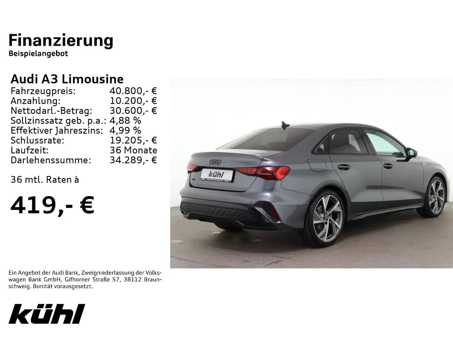 Audi A3 S line 35 TFSI s tronic 19' Matrix Grau - 2