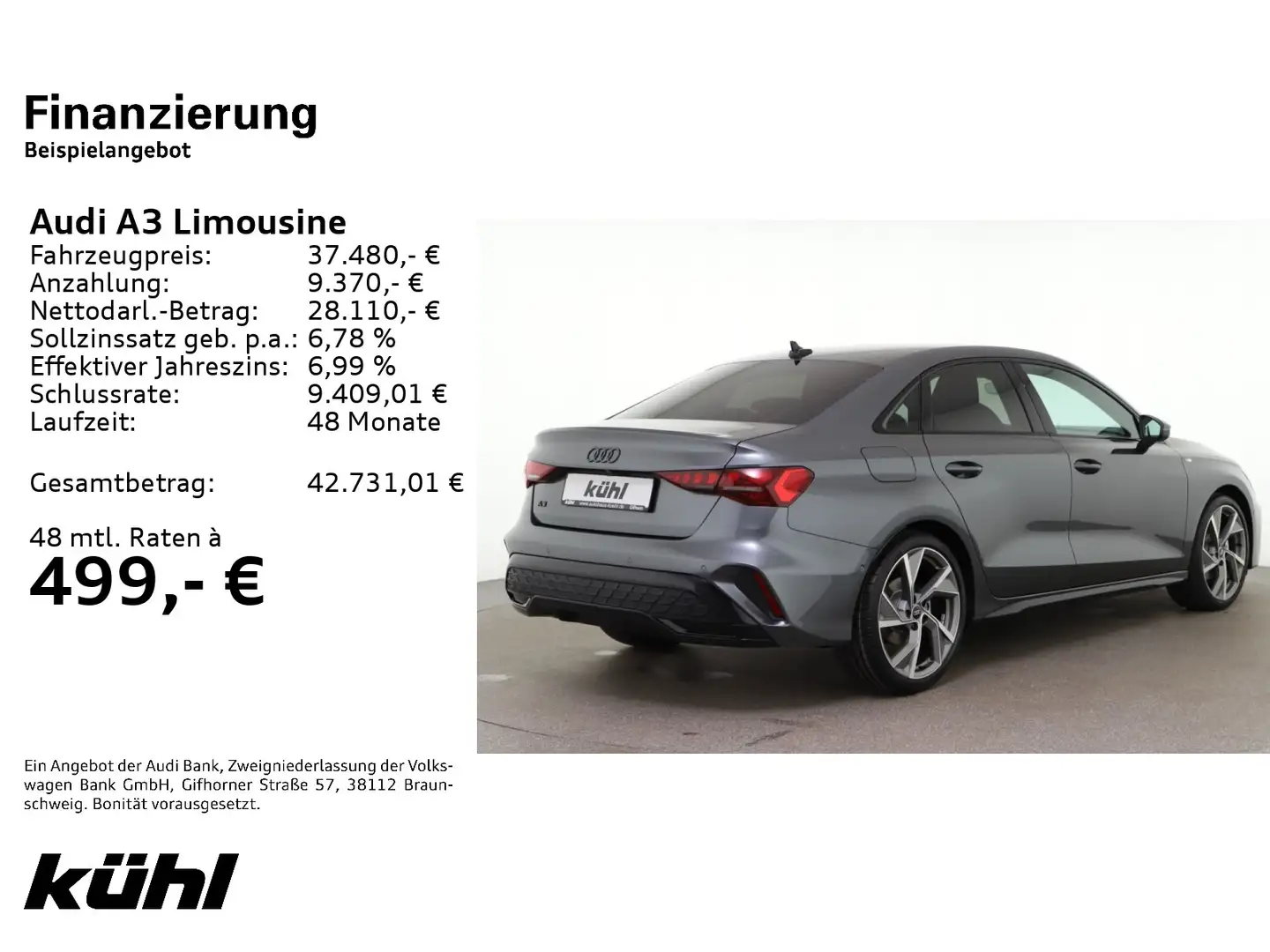 Audi A3 S line 35 TFSI s tronic 19' Matrix Grau - 2