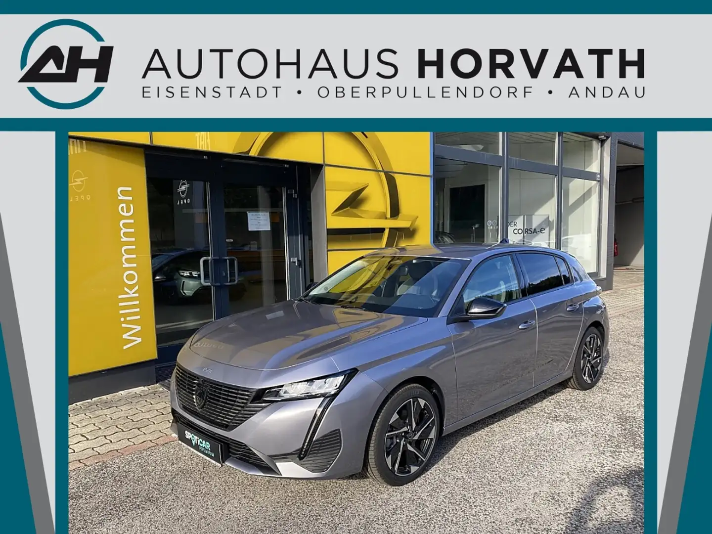 Peugeot 308 Hybrid 145 e-DSC6 Allure Grau - 1