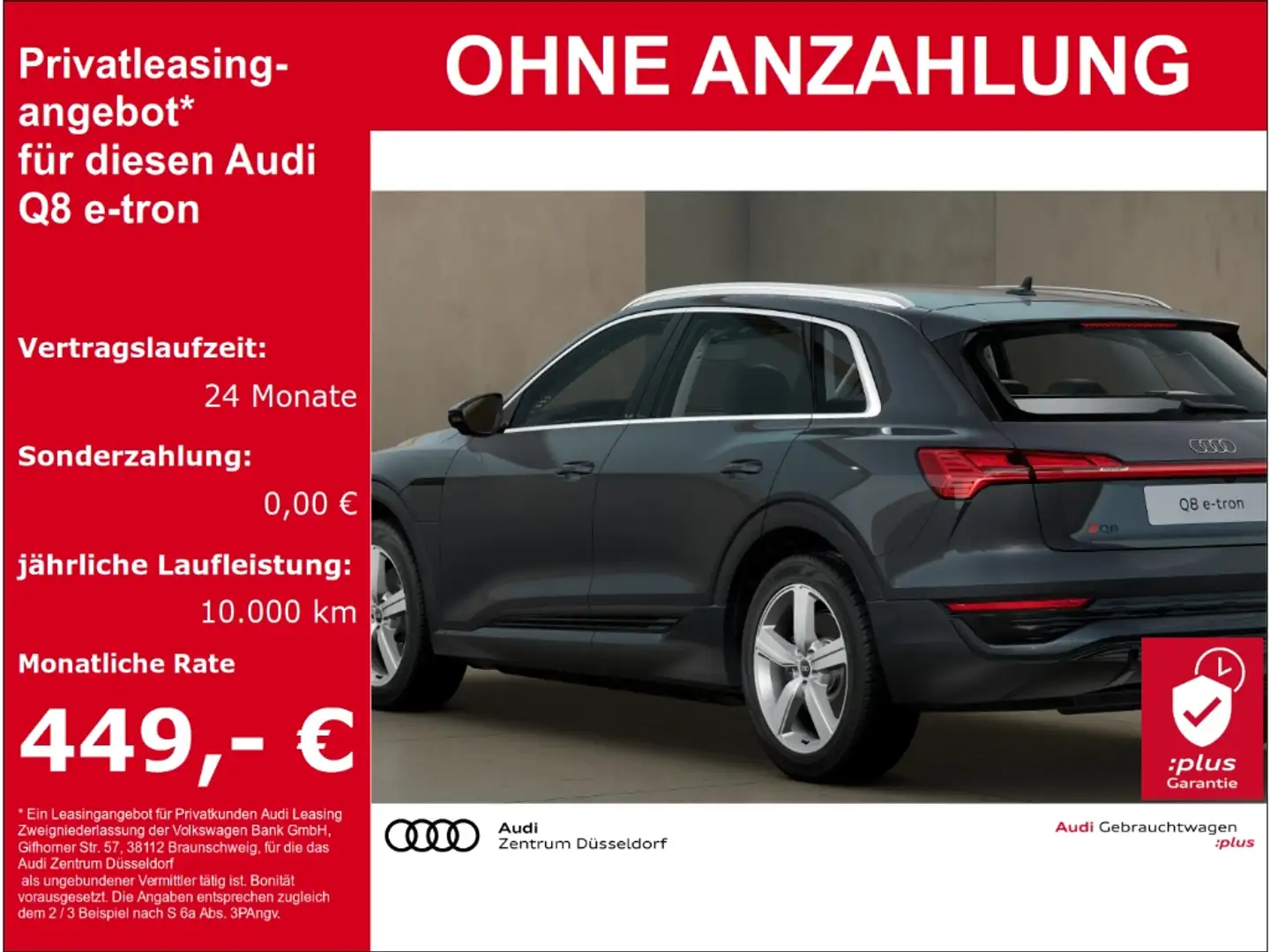 Audi Q8 e-tron 50 quattro S line Grijs - 1