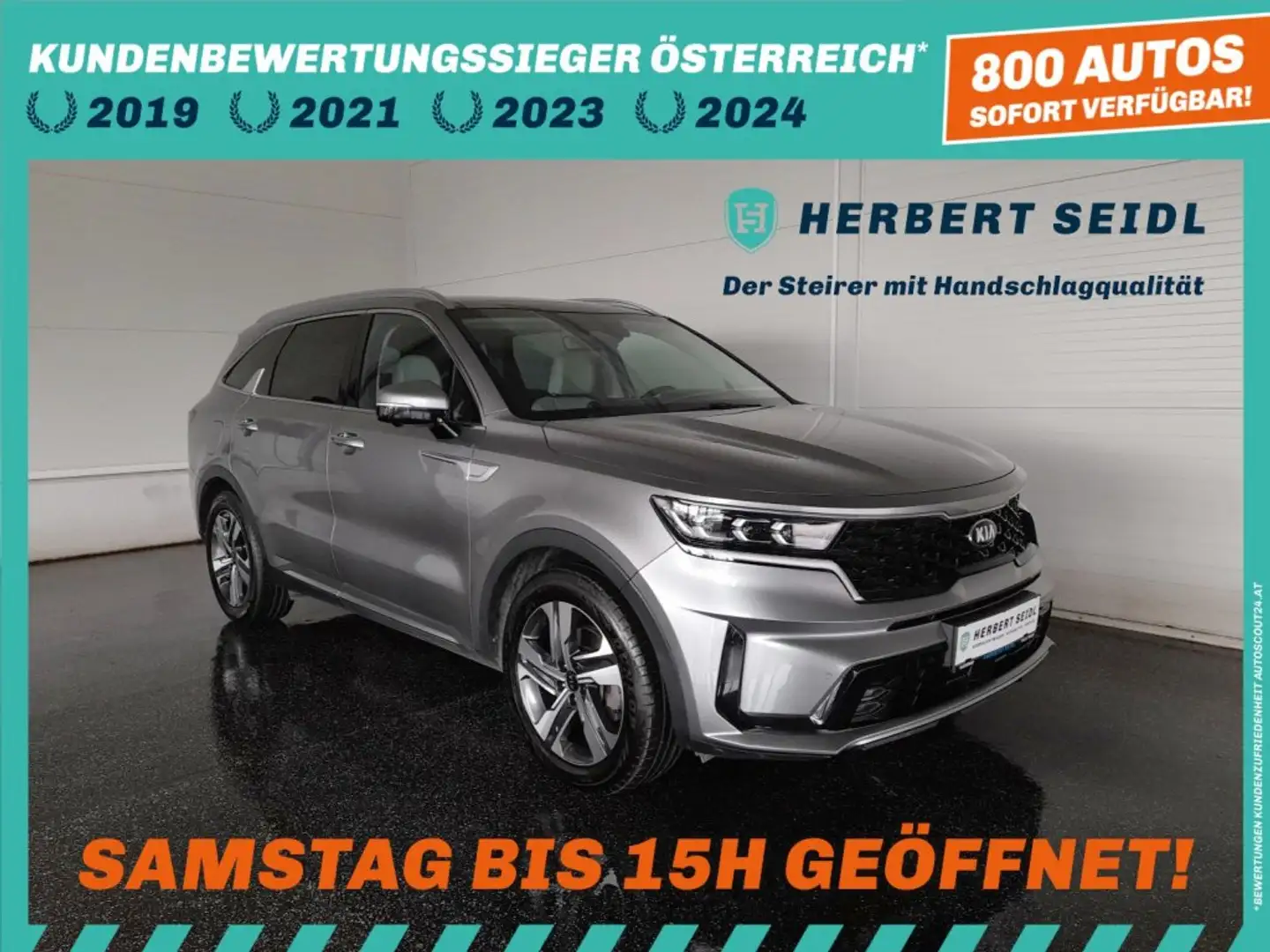 Kia Sorento 4x4 PHEV Aut *7-SITZE / 19 ZOLL / VOLL LED / NAVI / BOSE / VIRTUELL / 360° KAMERA / TEILLEDER* Grau - 1