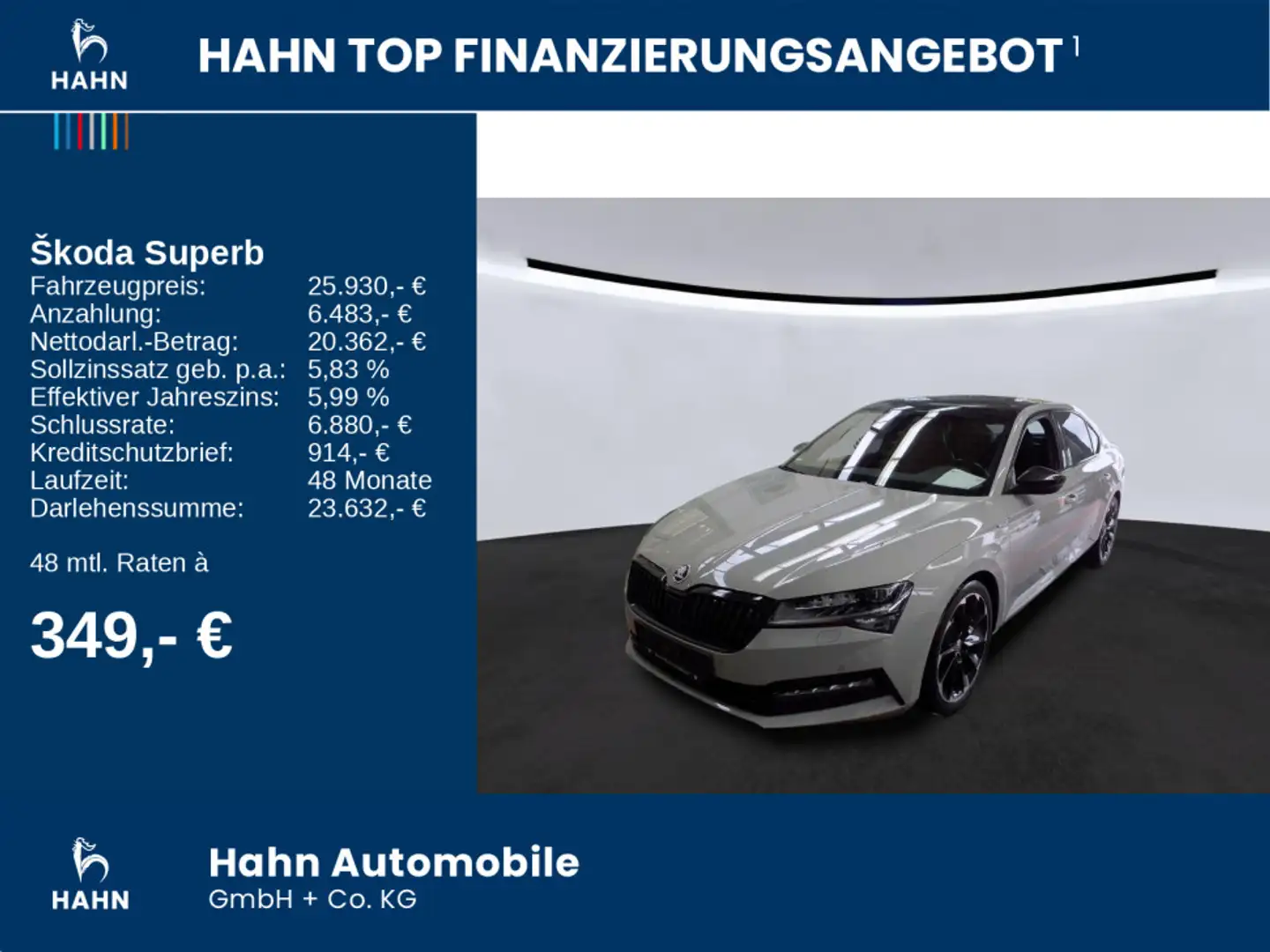 Skoda Superb 2.0TDI DSG Sportline Area AHK Pano Navi Gris - 2