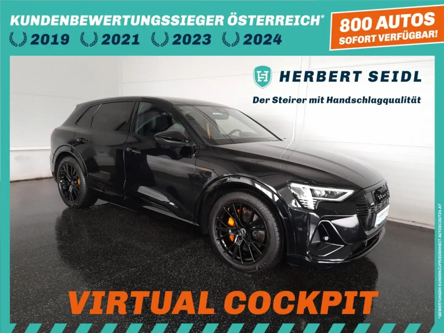 Audi e-tron 50 quattro S-LINE BLACK EDITION *NP: € 90.228,- / MATRIX-LED / 21 ZOLL / ASS PAKETE TOUR & STADT / B&O SOUND* Schwarz - 1