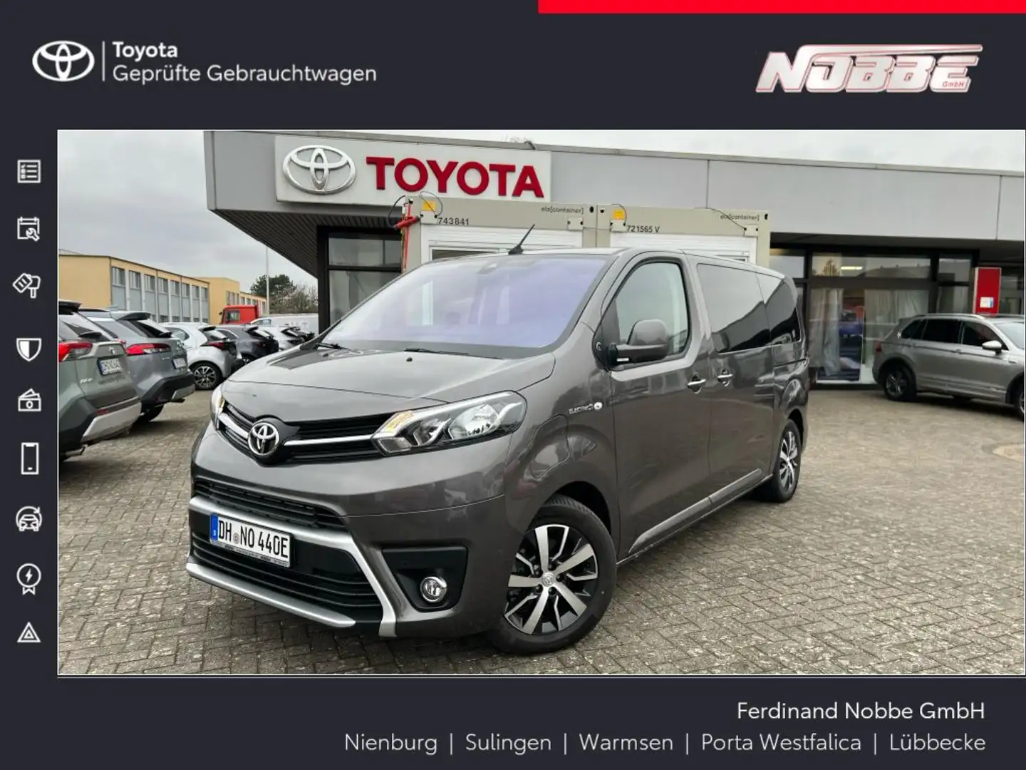 Toyota Proace Electric (75 kWh) L1 (8-Si.) Verso Team Deutschlan Grau - 1