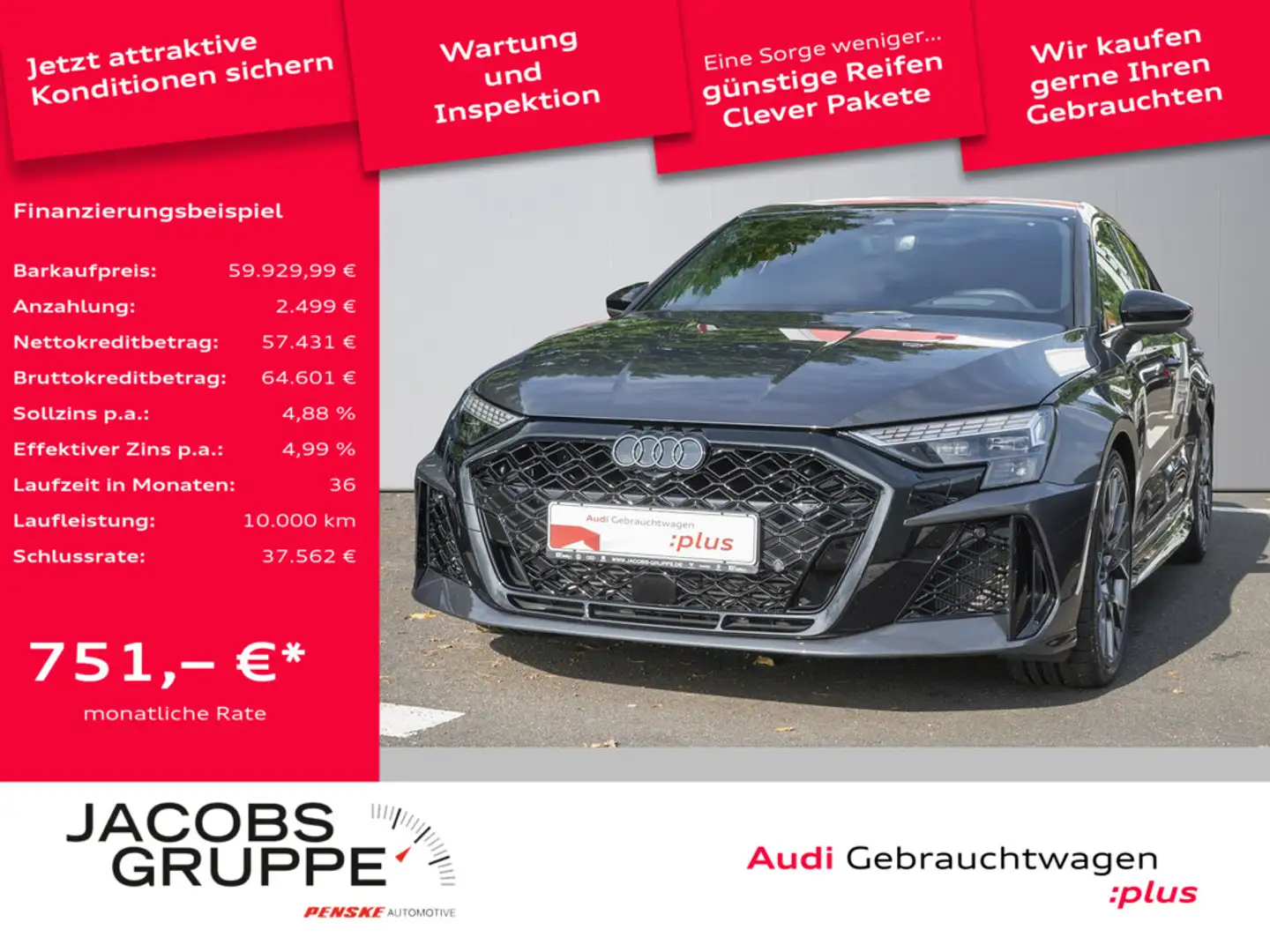 Audi RS3 Sportback 2.5 TFSI quattro Facelift Sport Grau - 1