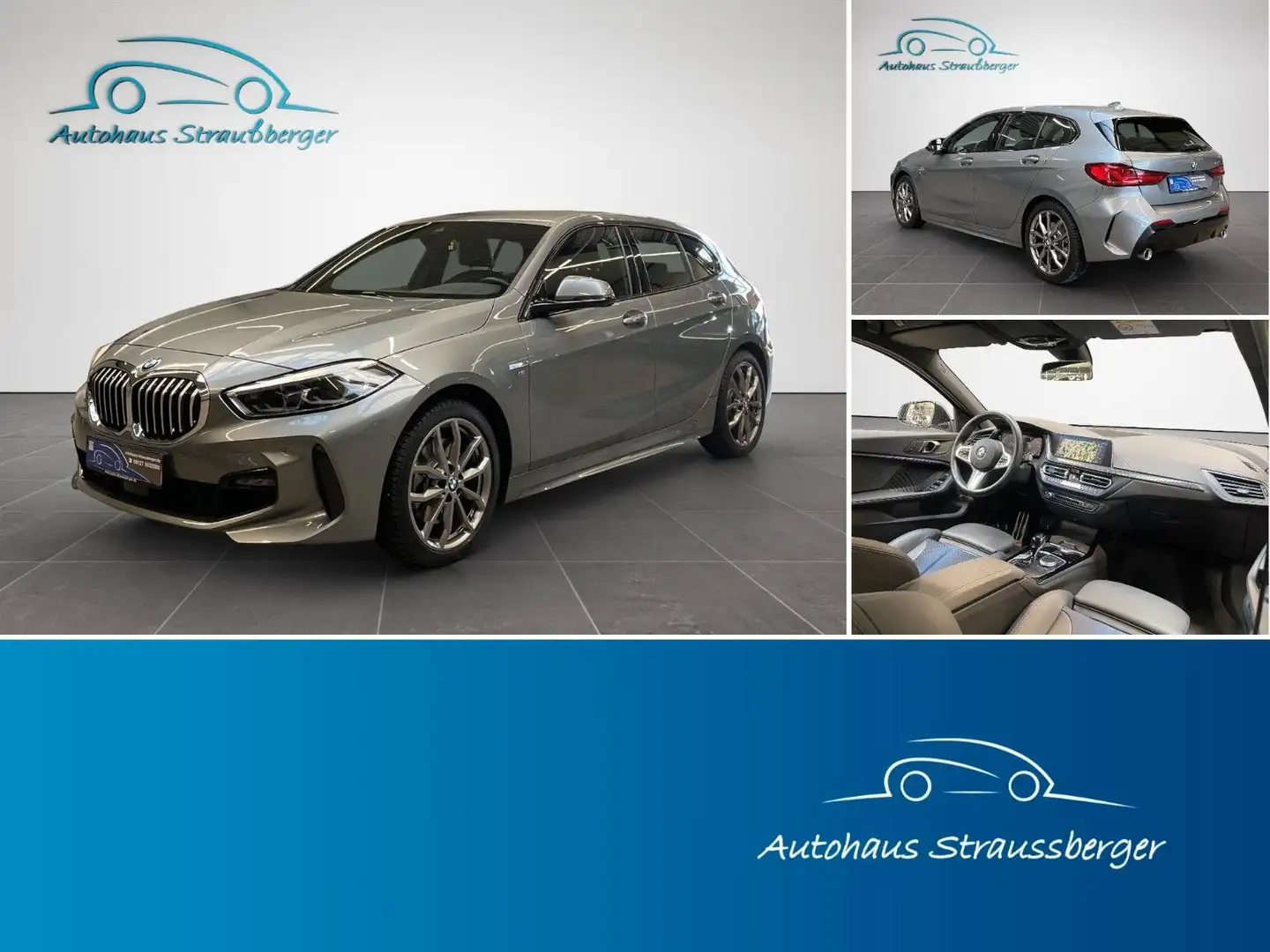 BMW 120 i Limousine M Sport SHZ RFK QI HiFi LRHZ 2-ZK Gris - 1