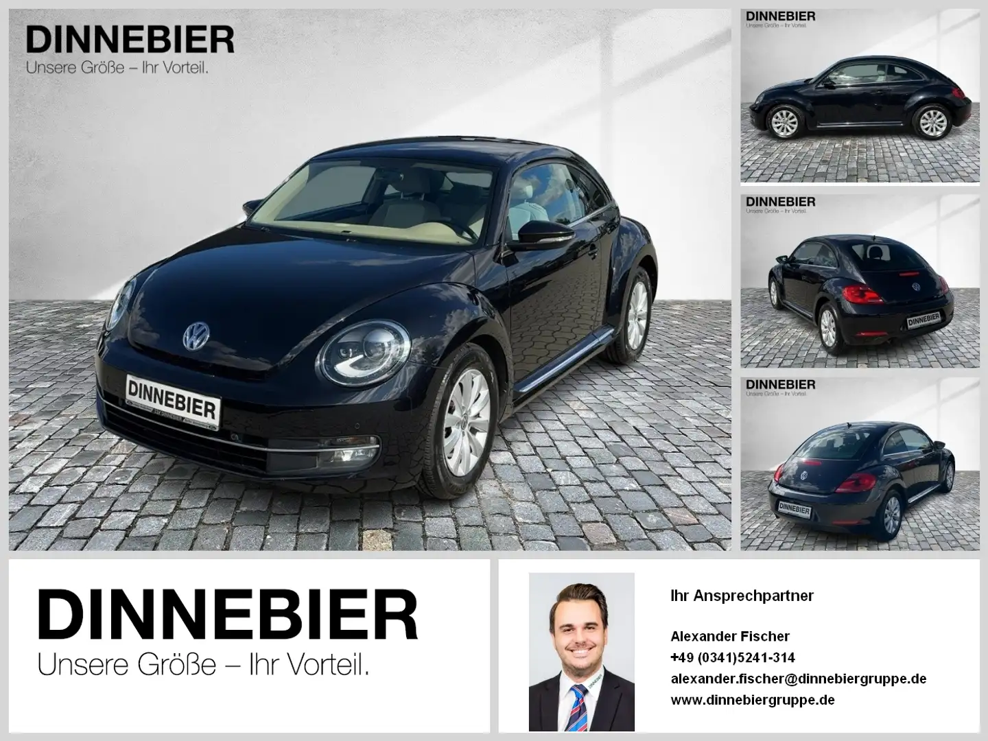 Volkswagen Beetle 1.2 TSI Design Bi-Xenon+PDC+SHZ+Klima Schwarz - 1