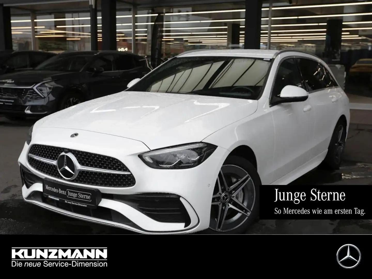Mercedes-Benz C 300 e T AMG MBUX Navi-Prem. AHK Kamera Park-P Weiß - 1