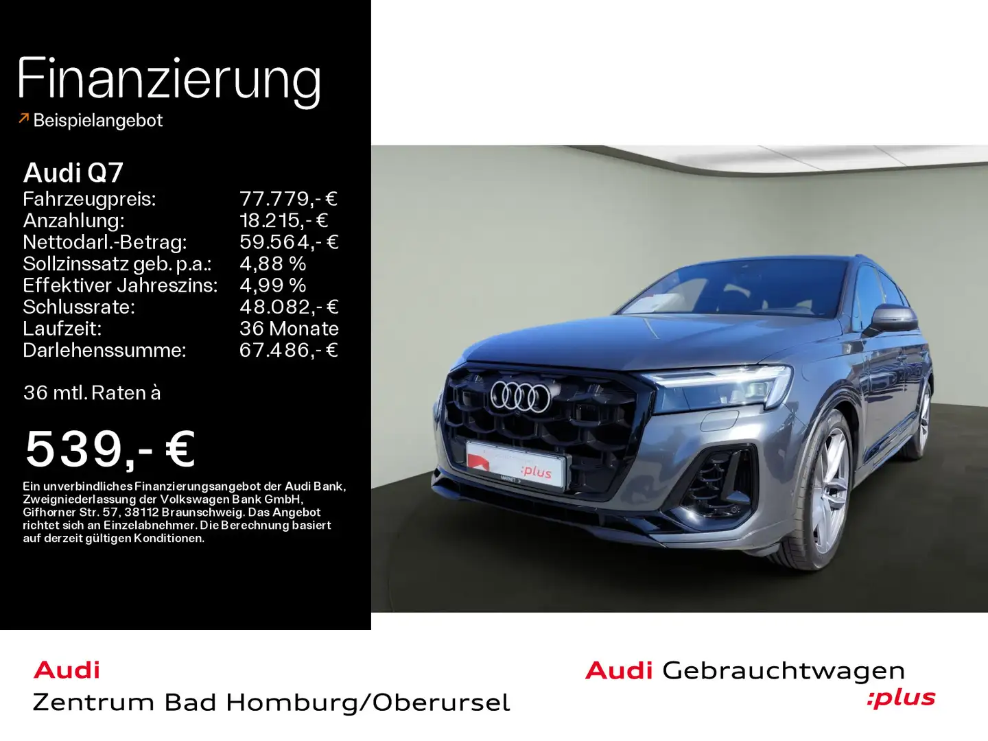 Audi Q7 55 TFSI e quattro S line*Navi*Matrix*Alu*B&O* Grau - 1