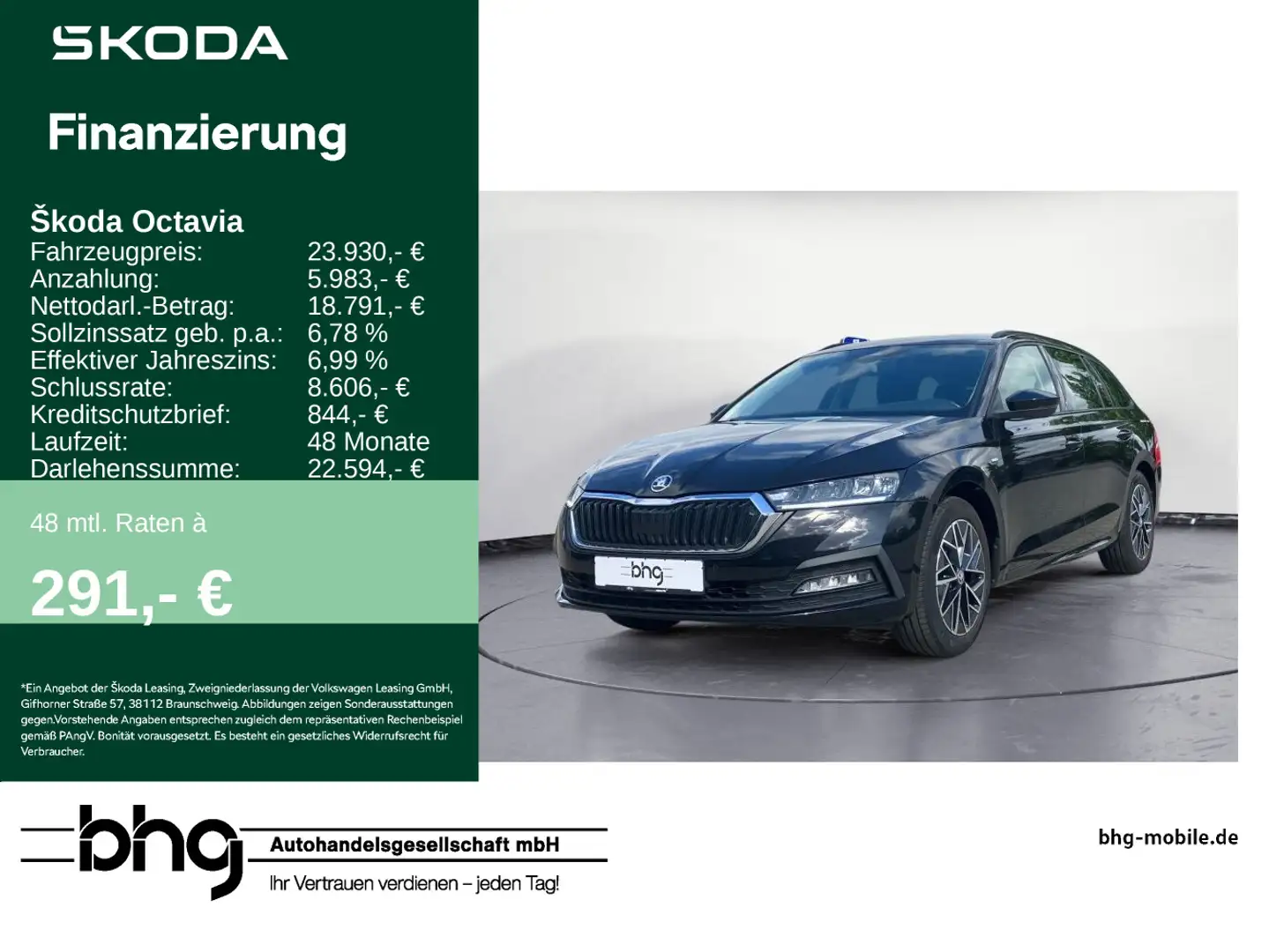 Skoda Octavia Combi 1.5 TSI Clever Zwart - 1