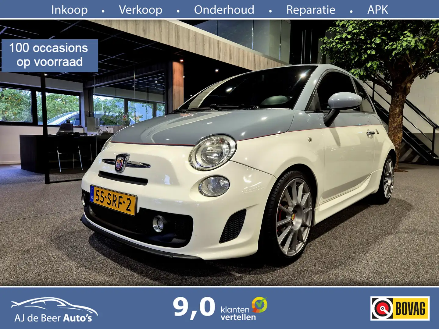 Fiat 500 Abarth 1.4i 16v Bi-tone | Volleder | Airco Wit - 1