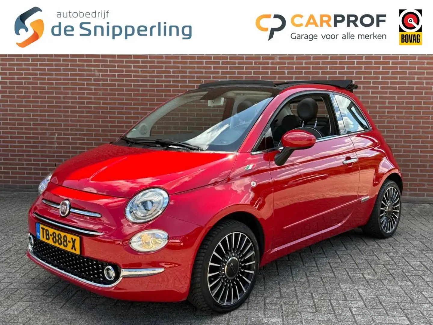Fiat 500C 0.9 TWINAIR T LOUNGE AUTOMAAT NAVI PDC CRUISE 16-L Rouge - 1