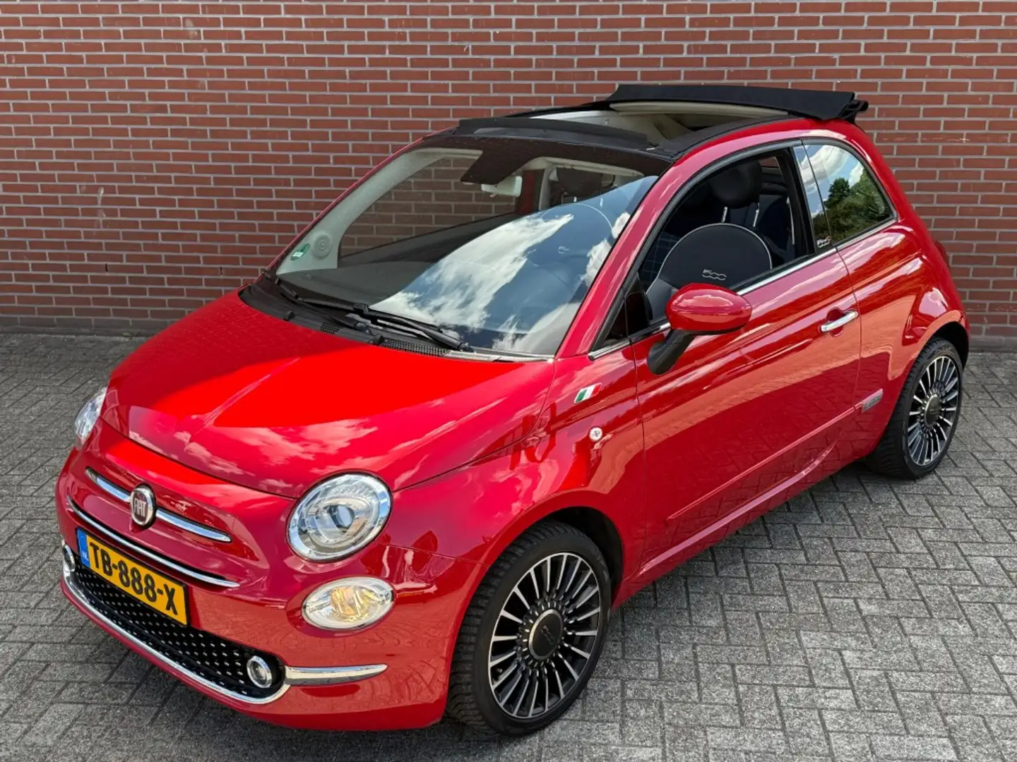 Fiat 500C 0.9 TWINAIR T LOUNGE AUTOMAAT NAVI PDC CRUISE 16-L Rouge - 2