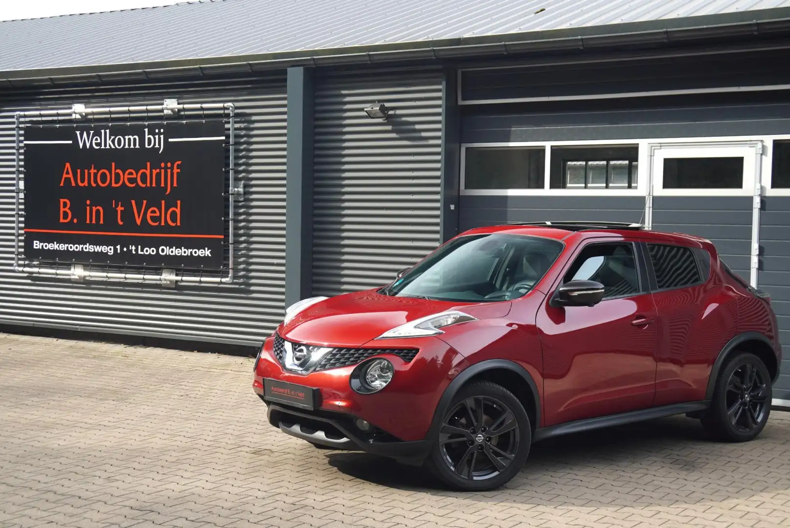 Nissan Juke 1.2 DIG-T S/S Tekna PANO LEDER 360CAMERA XENON KEY Rood - 1