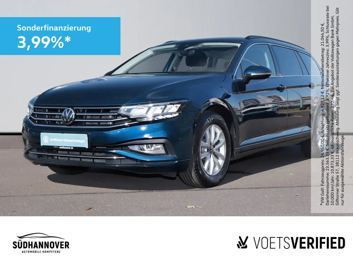 Volkswagen Passat Variant Business 2.0 TDI DSG AHK+NAVI+LED Blau - 1