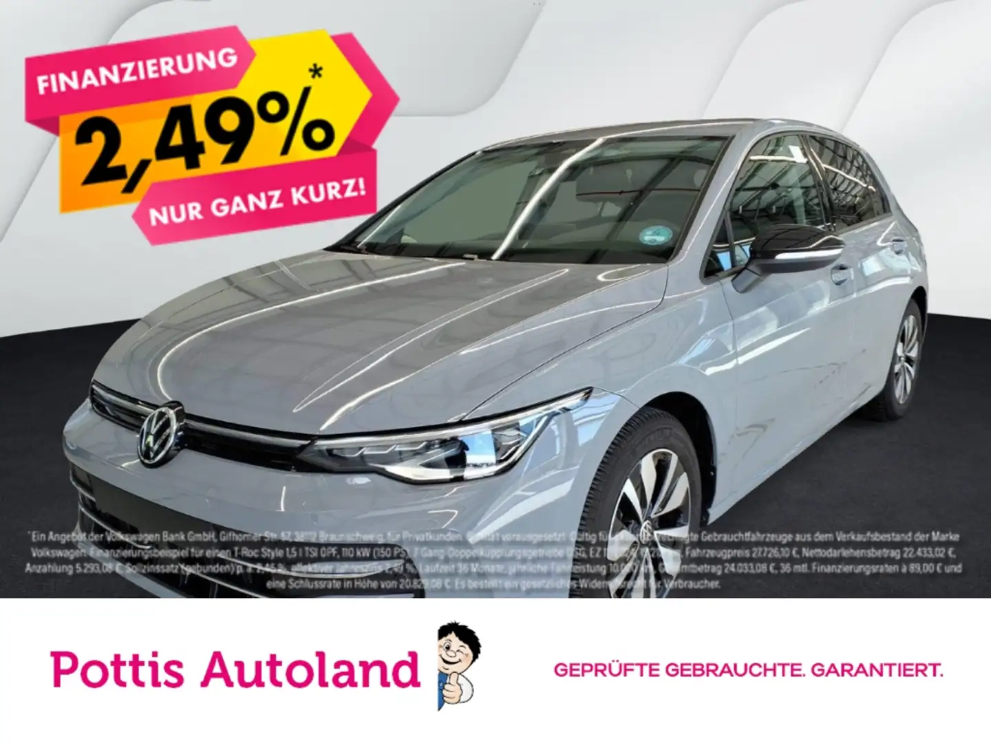 Volkswagen Golf 1.5 eTSI DSG GOAL AHK NAVI KAMERA PDC Grau - 1