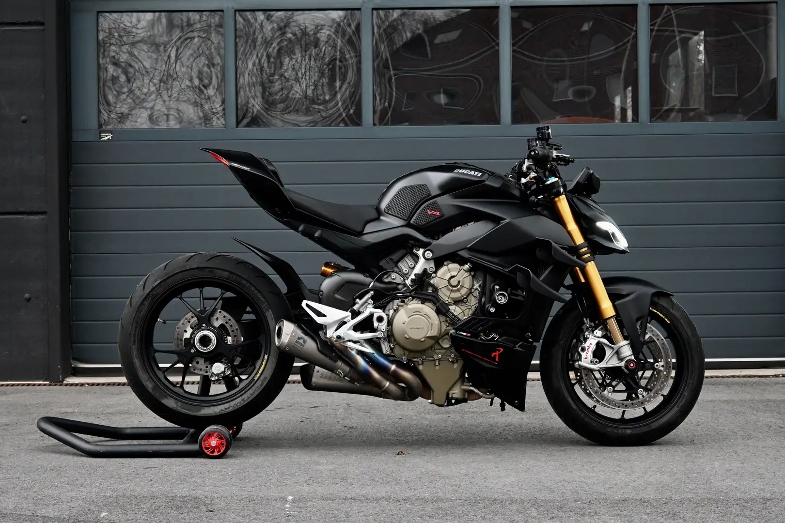 Ducati Streetfighter V4 S - Black edition - Full Akrapovic - Alarm Zwart - 1