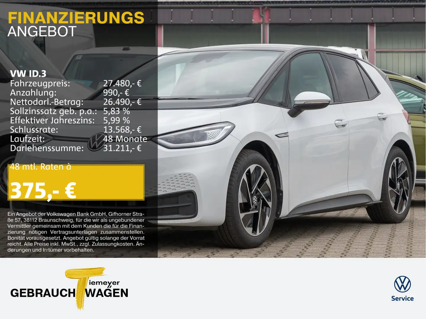 Volkswagen ID.3 PRO PERFORMANCE IQ.LIGHT NAVI LM18 WÄRMEPUM Biały - 1