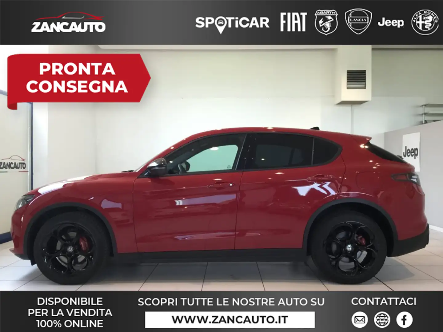 Alfa Romeo Stelvio 2.0 Turbo 280 CV AT8 Q4 Sprint MY25 Red - 1