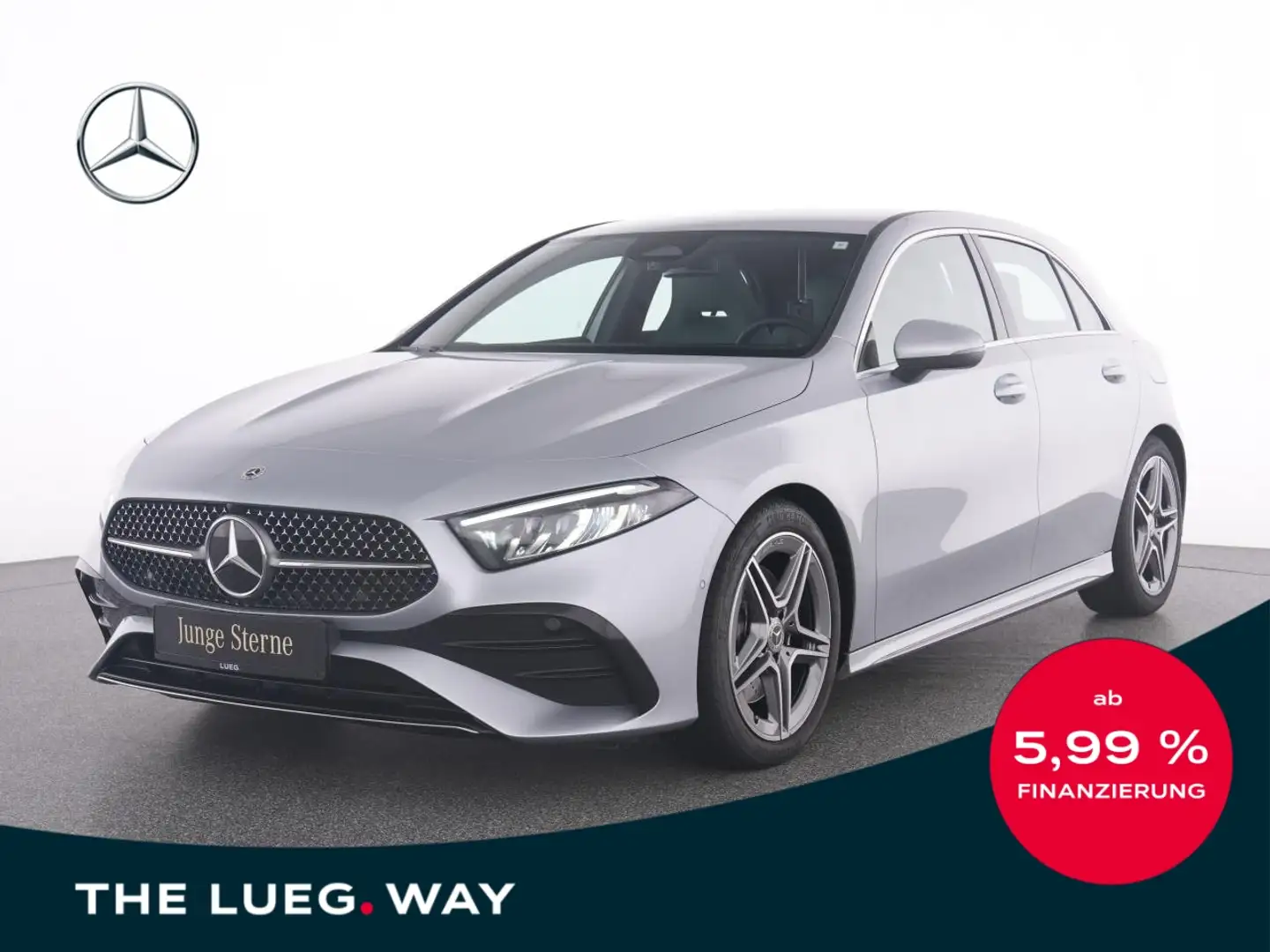 Mercedes-Benz A 220 d AMG+MBUX+LED-HP+KeyGo+RFK+PTS+SHZ+SpurAs Silber - 1