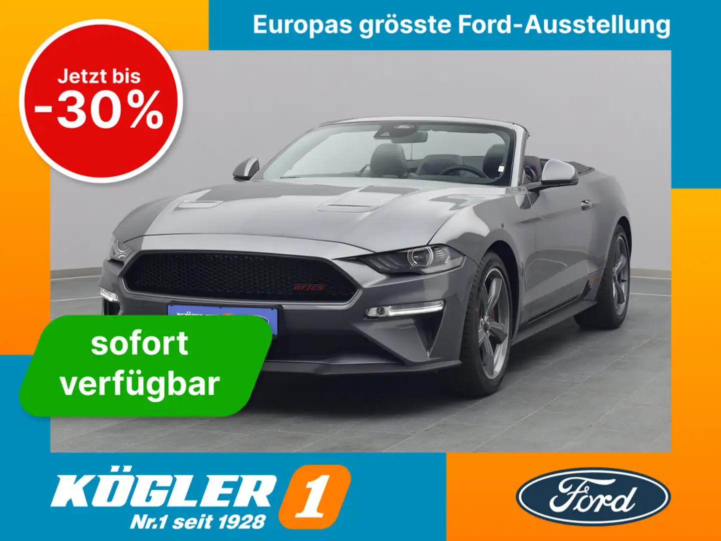 Ford Mustang GT Cabrio V8 California Special -18%* Grijs - 1