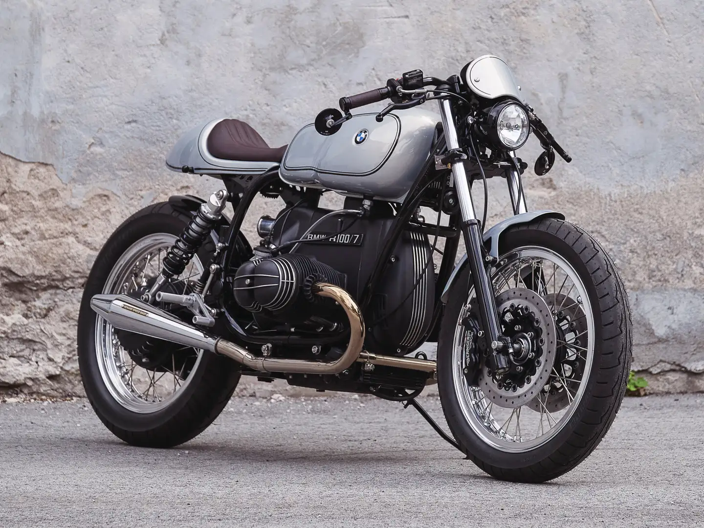 BMW R 100/7 RENARD motorcycles custom restomode Argent - 2