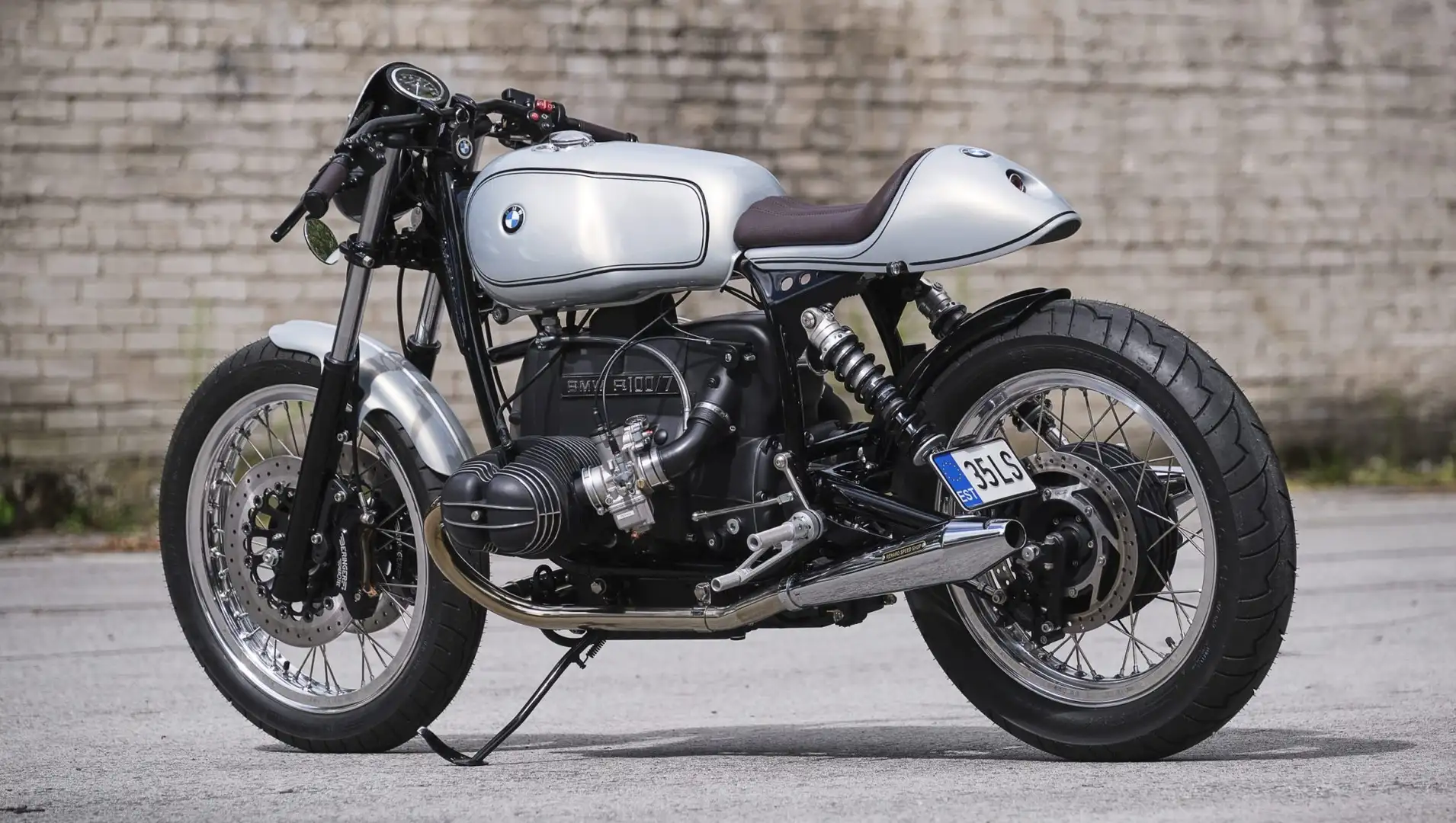 BMW R 100/7 RENARD motorcycles custom restomode Argent - 1