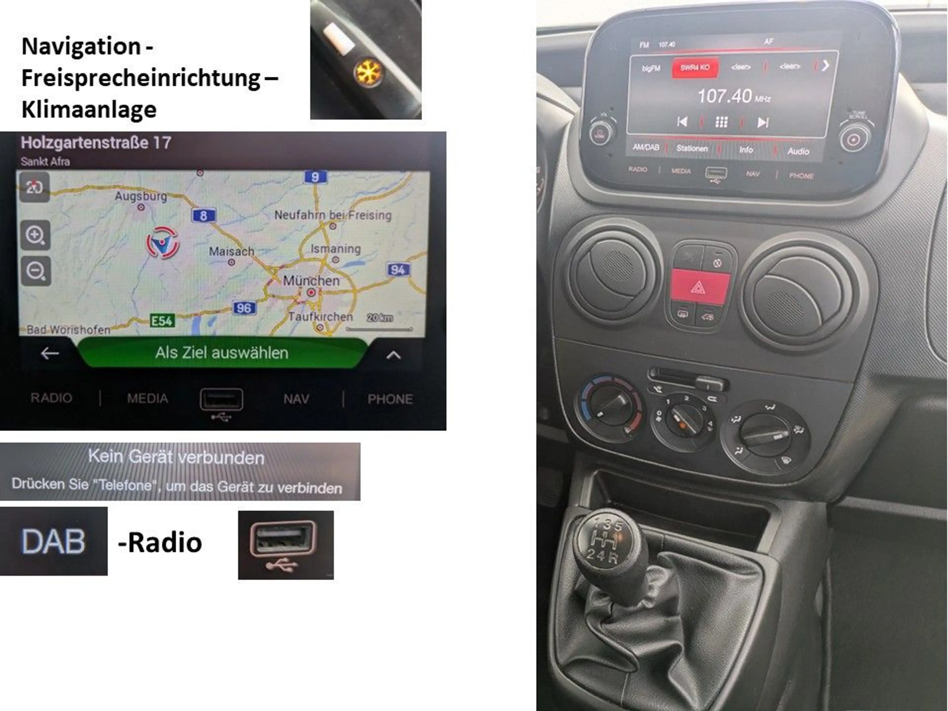 Fiat Fiorino SX Klima Navi 2xSchiebetür Dachträger — photo 10