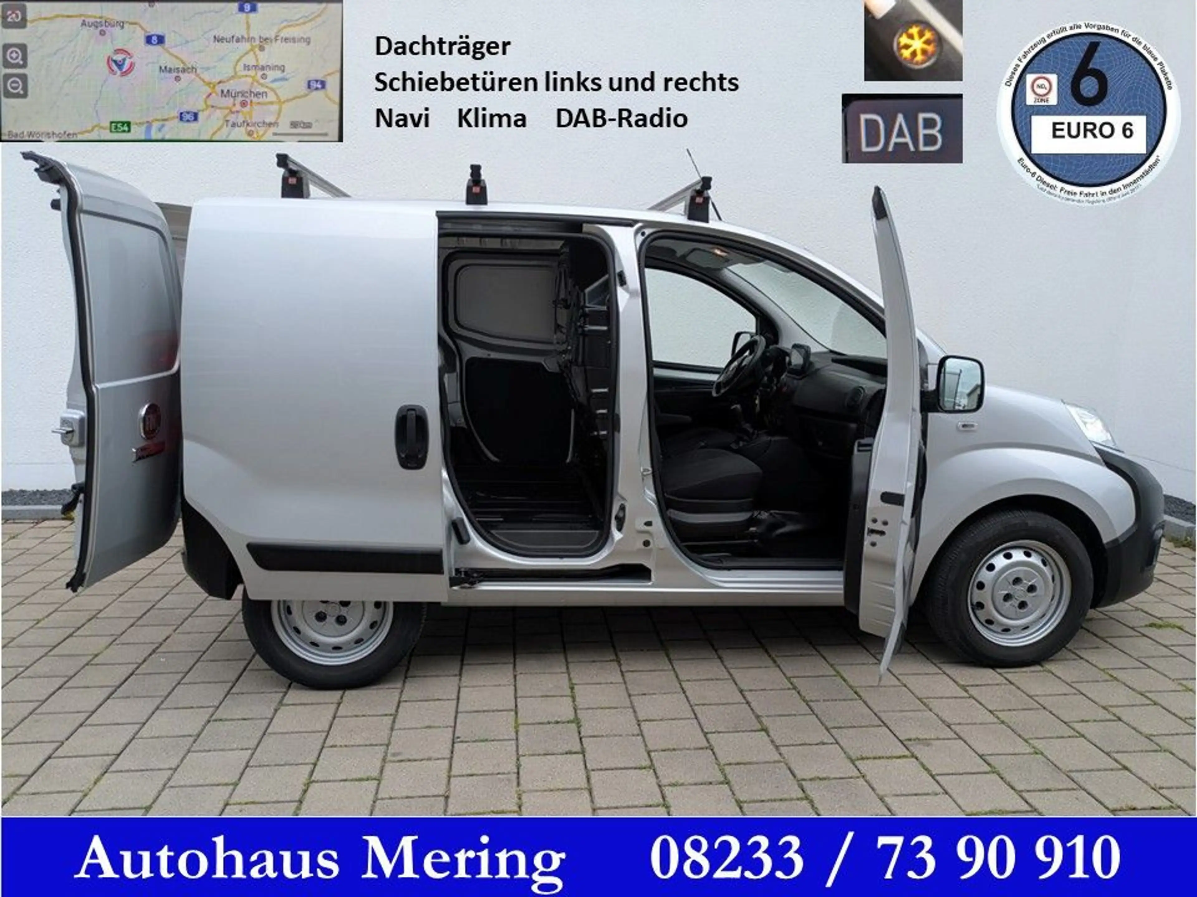 Fiat Fiorino SX Klima Navi 2xSchiebetür Dachträger — photo 3
