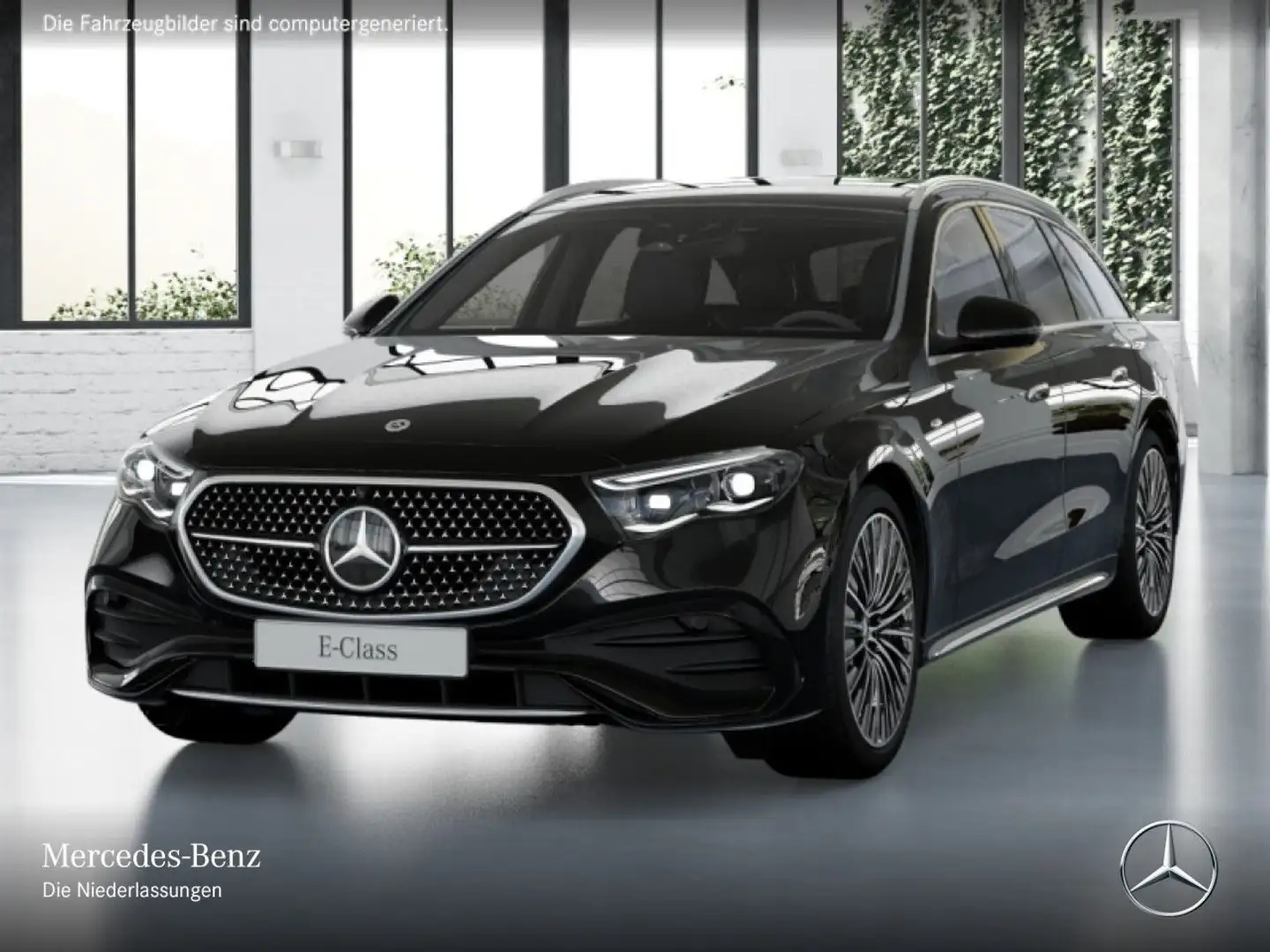 Mercedes-Benz E 300 de T Hybrid AMG Fahrass 360° Pano Burmester Schwarz - 2