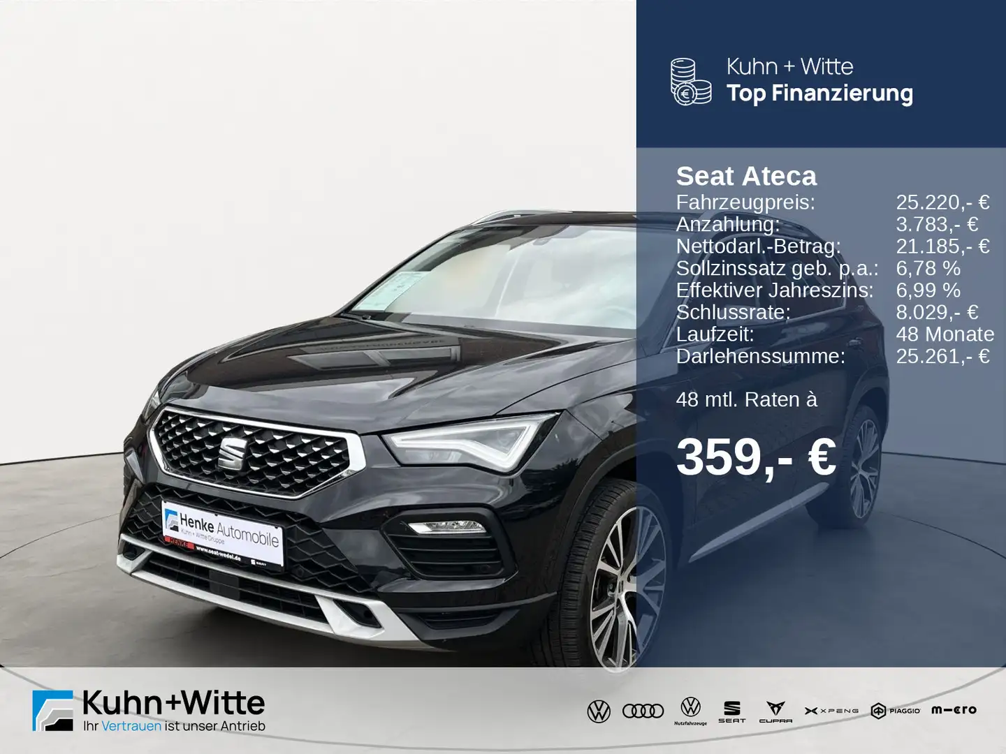 SEAT Ateca 1.5 TSI Xperience *Pano*LED*RFK*SHZ* Schwarz - 1