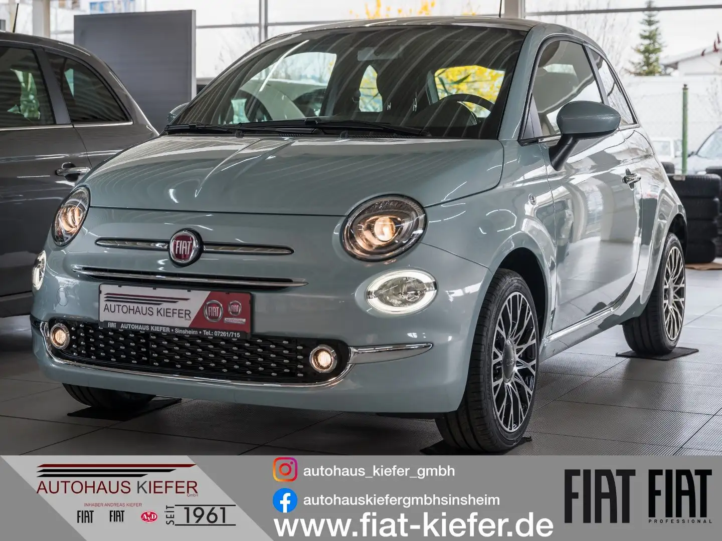 Fiat 500 MY23 | Dolcevita | Klima+Navi+Parksensoren Grün - 1