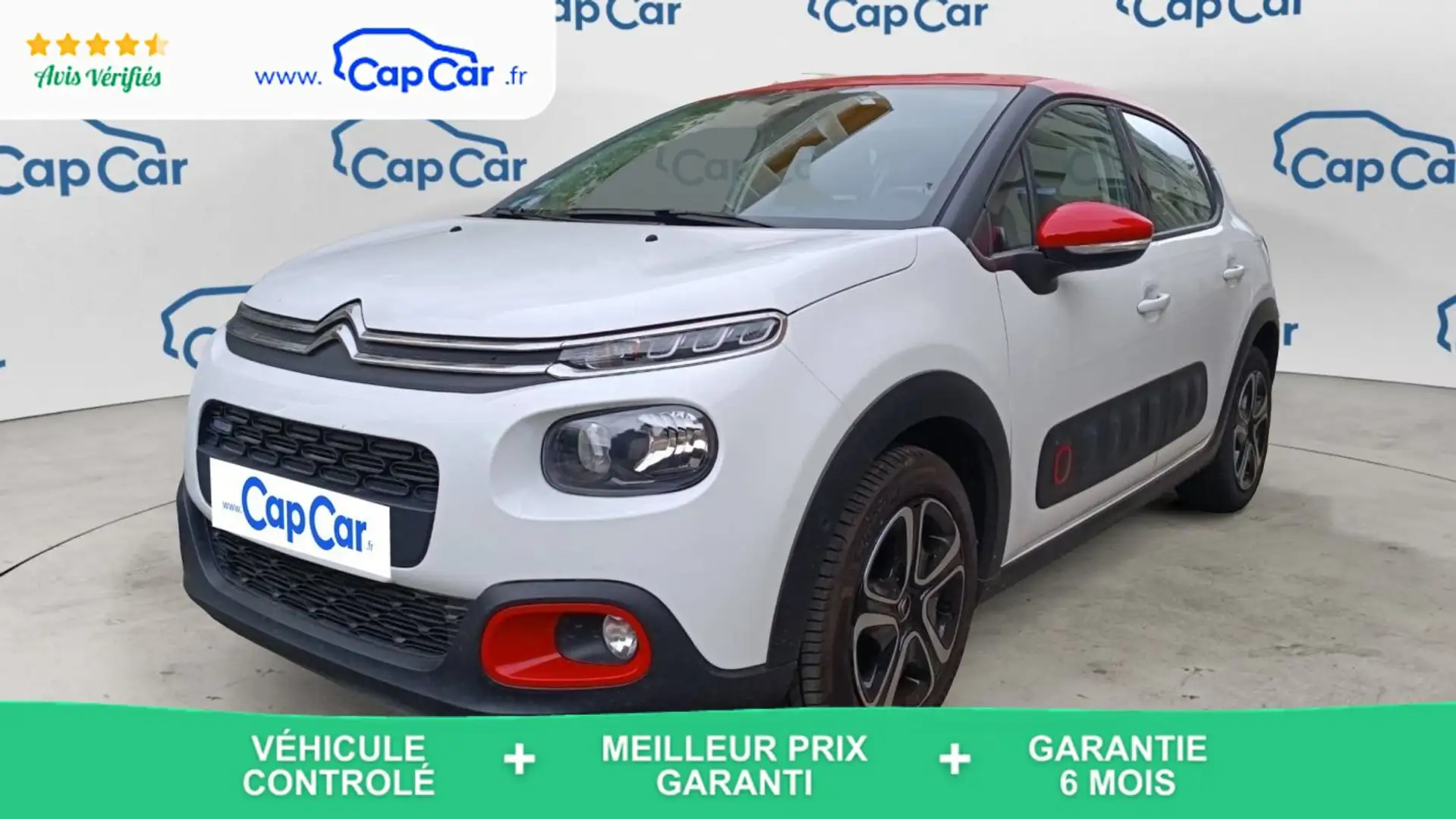 Citroen C3 1.2 PureTech 110 EAT6 Shine - Automatique Blanc - 1