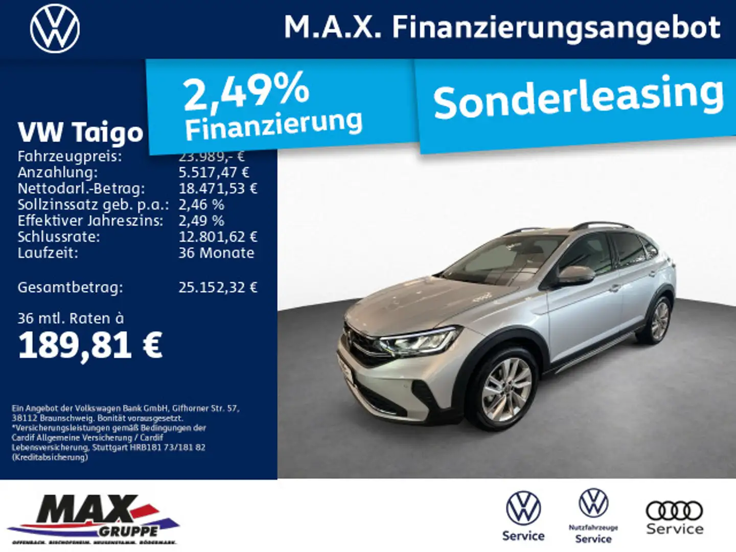 Volkswagen Taigo Life 1.5 TSI DSG LED+KAMERA+DCP+PDC+LANE A Zilver - 1