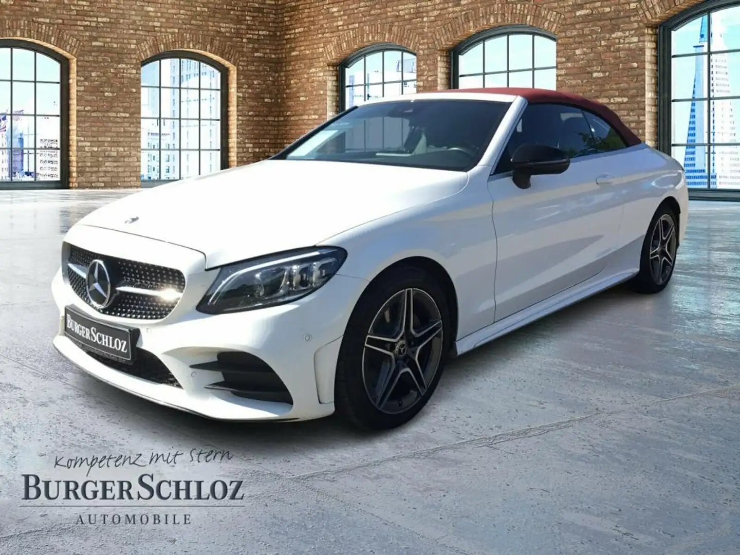 Mercedes-Benz C 200 4M Cabriolet AMG Night SpurH SpurW PDC LM Blanc - 1