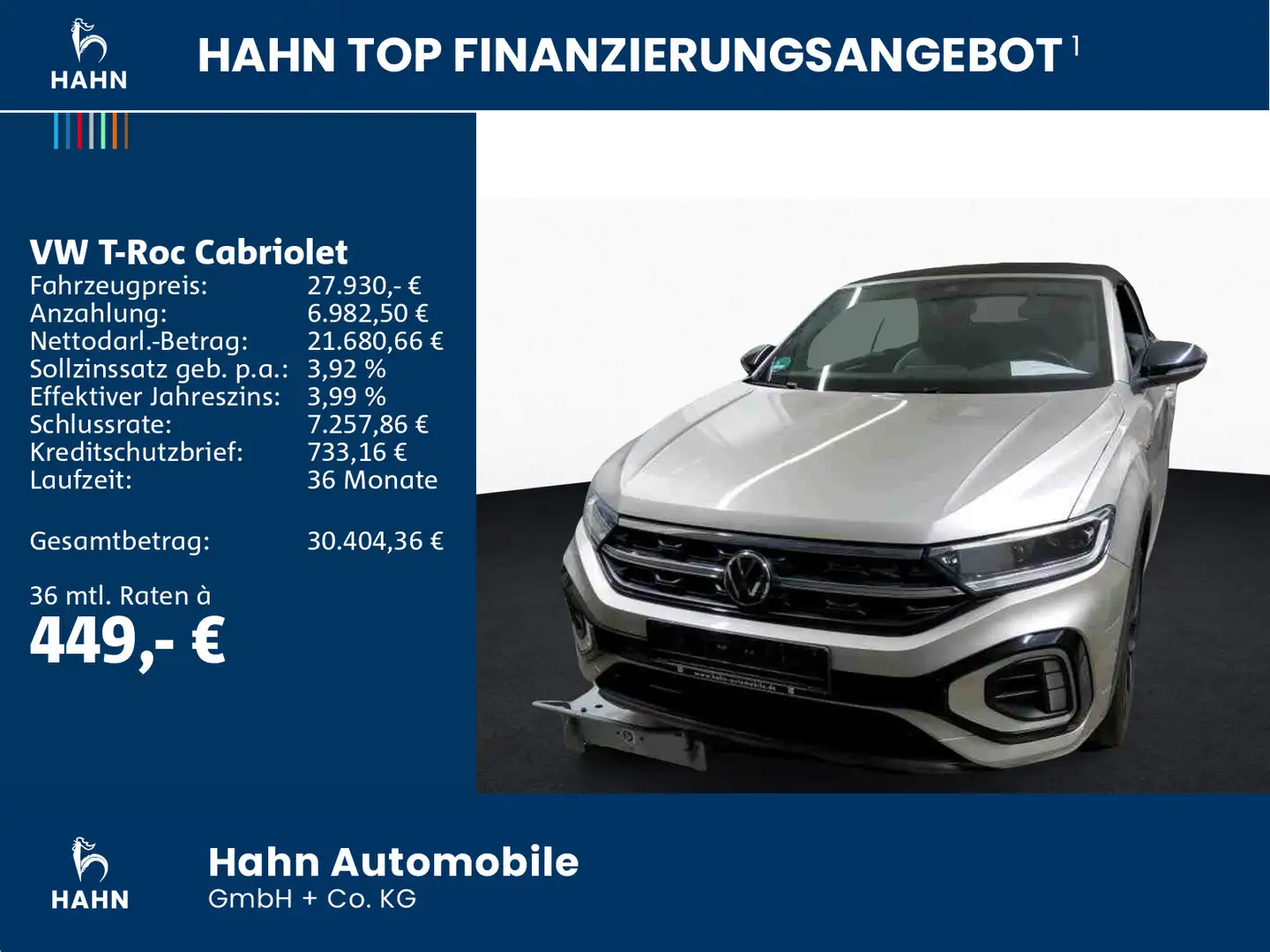 Volkswagen T-Roc 1.5TSI  DSG R-Line  DCC Standhzg Silber - 2