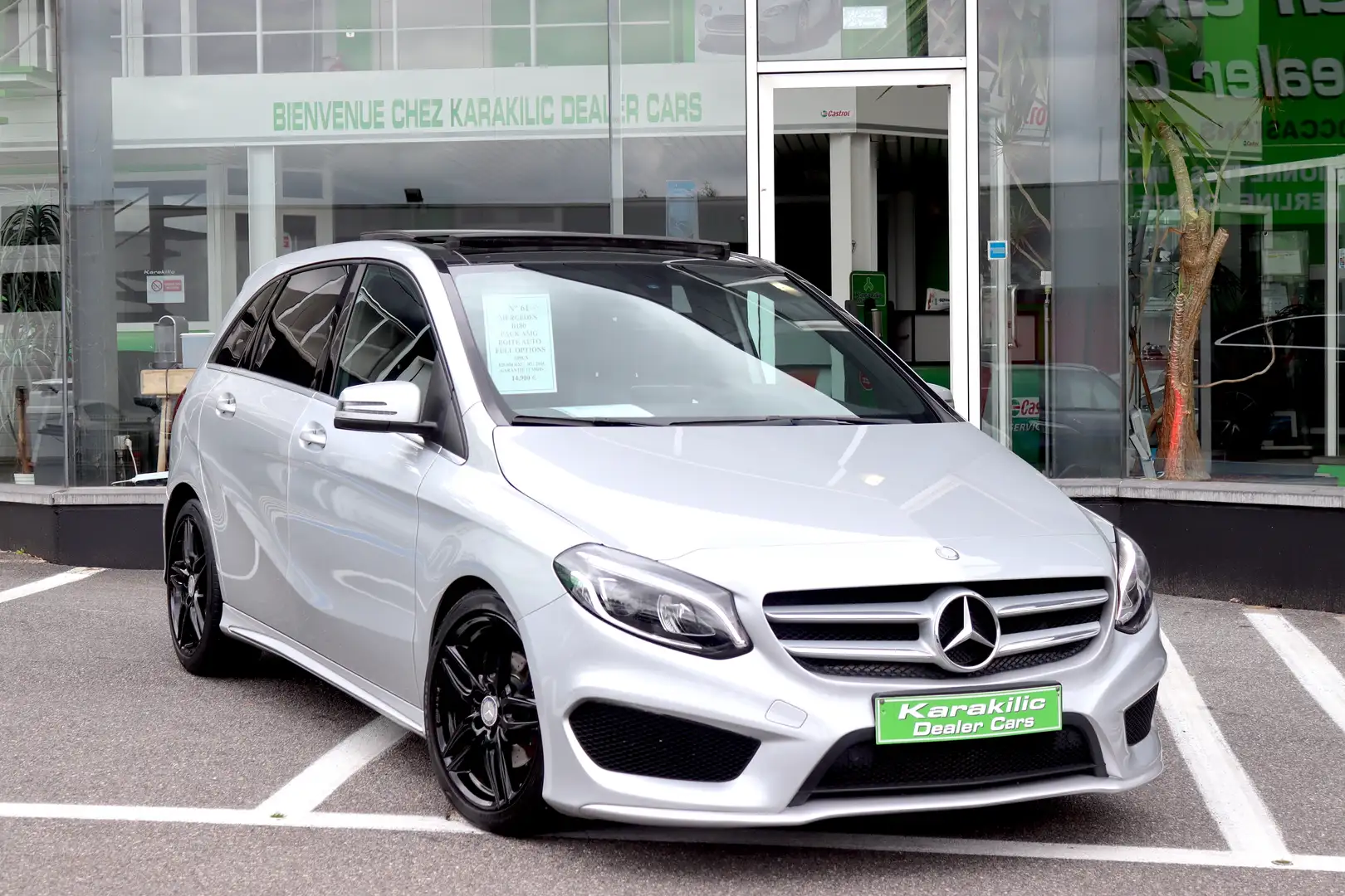 Mercedes-Benz B 180 D PACK AMG 109CV BOITE AUTO TOIT PANO GPS CAMERA Argento - 1