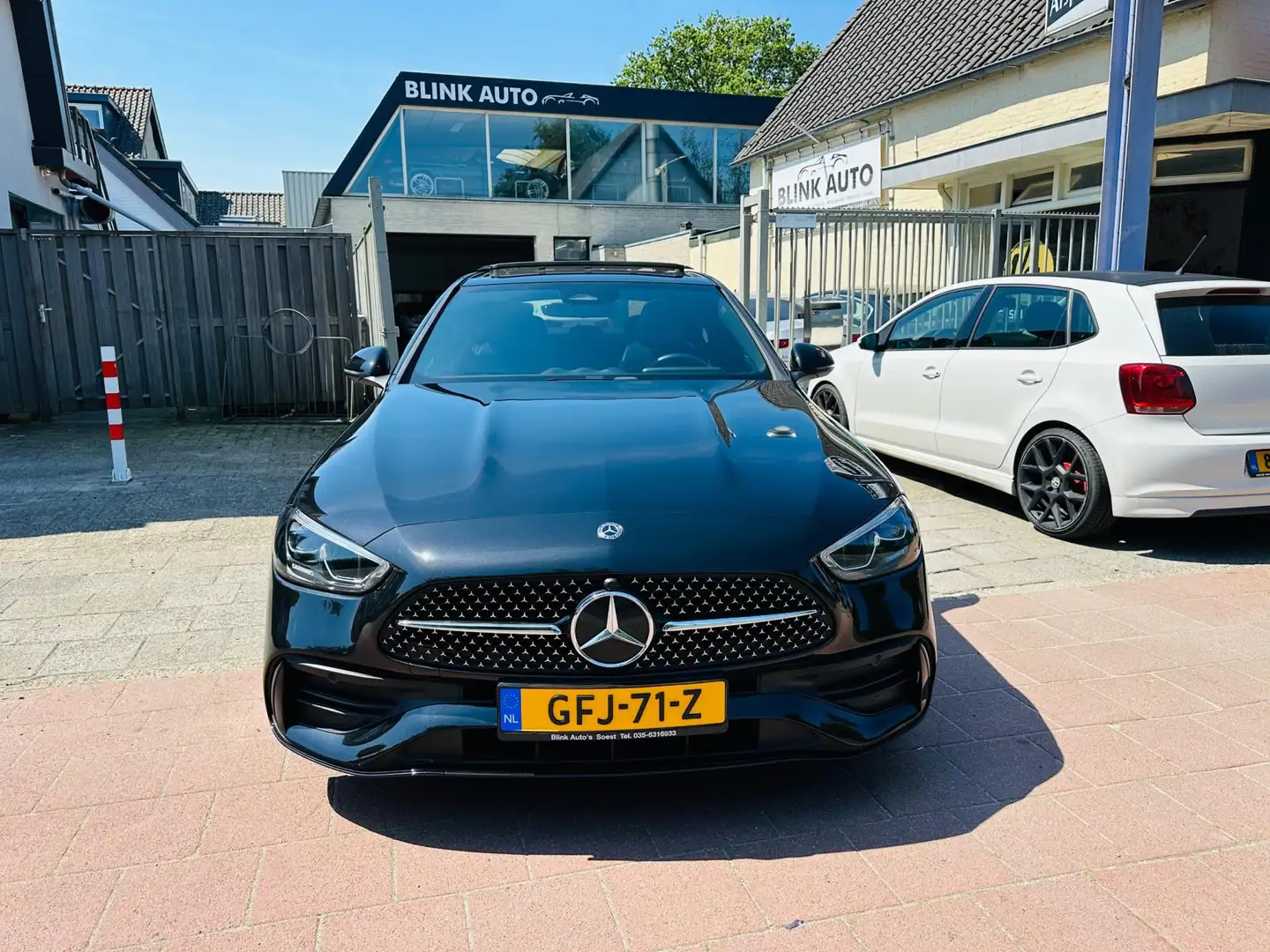 Mercedes-Benz C 220 d AMG Line Panorama Garantie Zwart - 2
