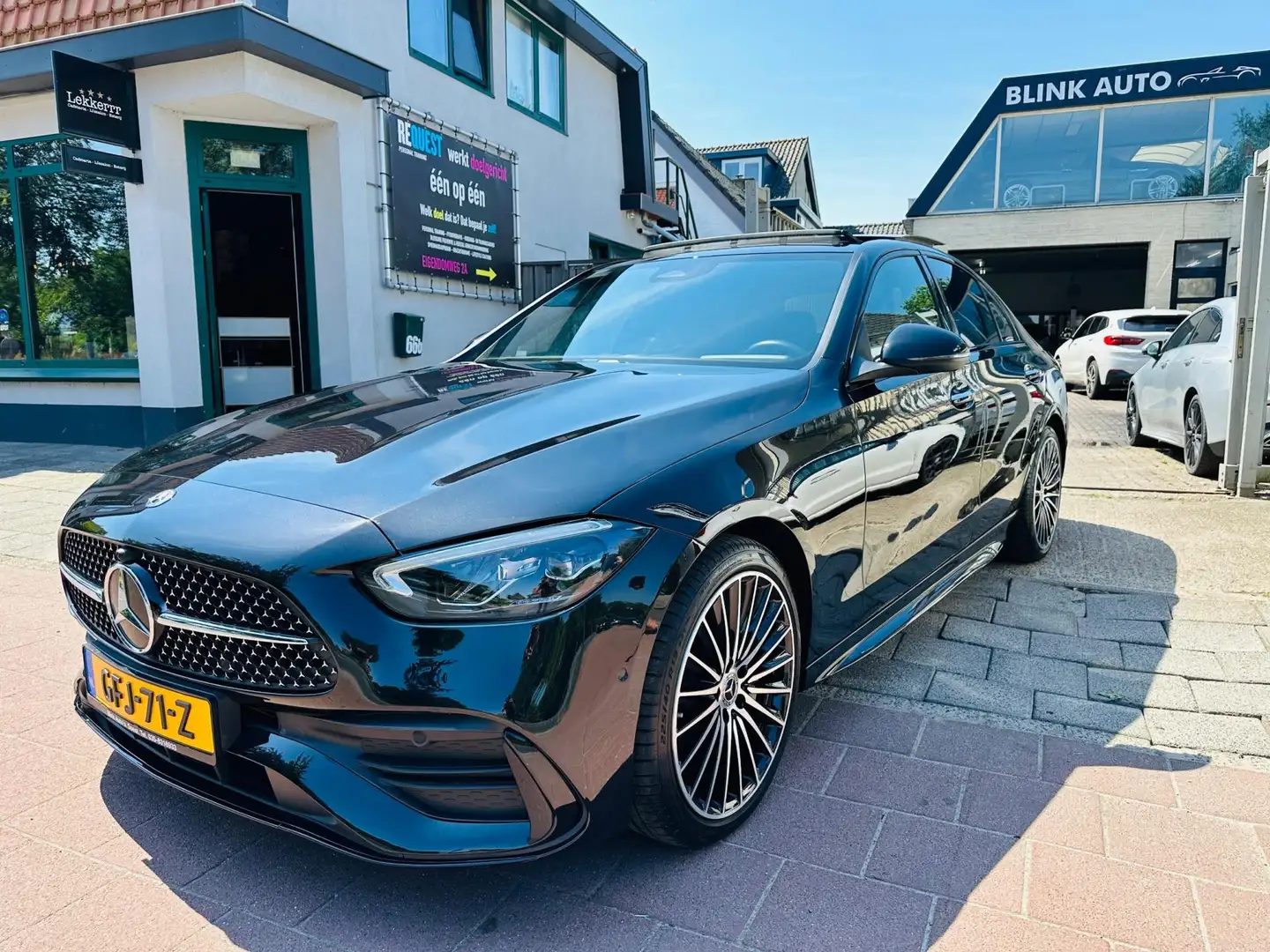 Mercedes-Benz C 220 d AMG Line Panorama Garantie Zwart - 1